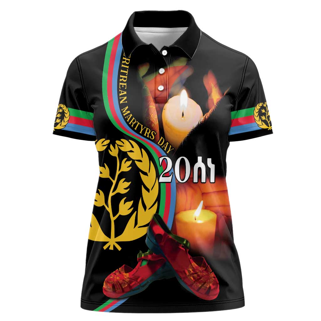 Personalized Eritrea Maelti Siwuat Women Polo Shirt Candle Vigil Glory To Our Martyrs Eritrea - Wonder Print Shop