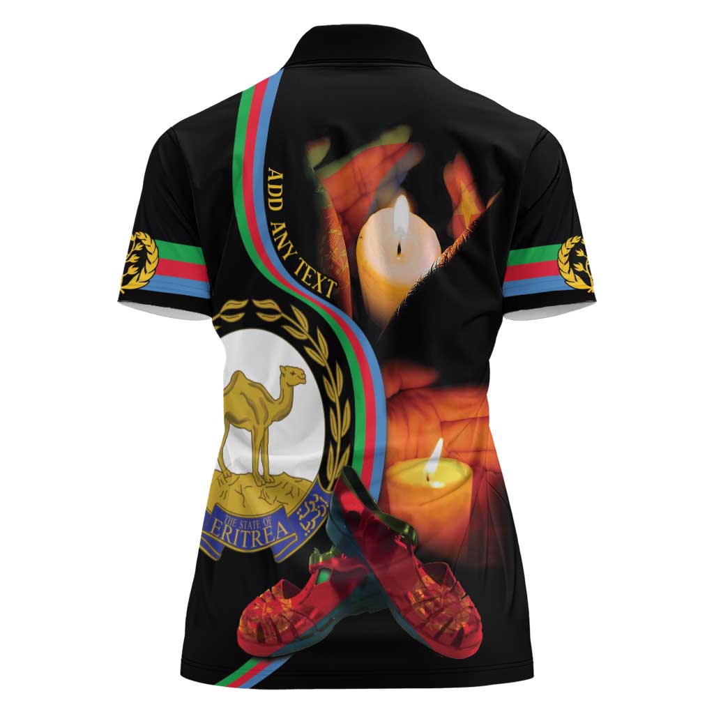 Personalized Eritrea Maelti Siwuat Women Polo Shirt Candle Vigil Glory To Our Martyrs Eritrea - Wonder Print Shop