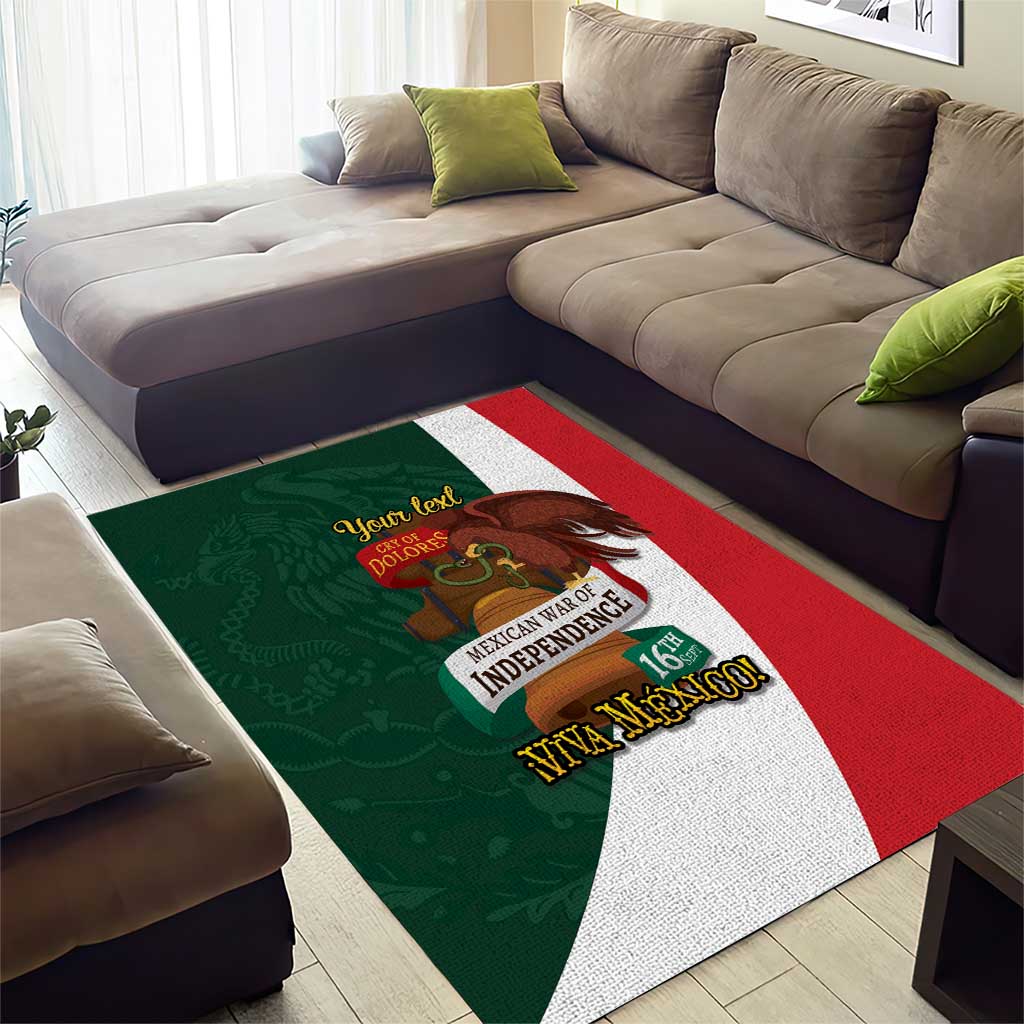 iViva Mexico Hidalgos Bell Personalized Area Rug Mexican Independence Day Fiesta - Wonder Print Shop
