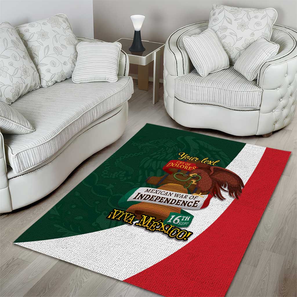 iViva Mexico Hidalgos Bell Personalized Area Rug Mexican Independence Day Fiesta - Wonder Print Shop