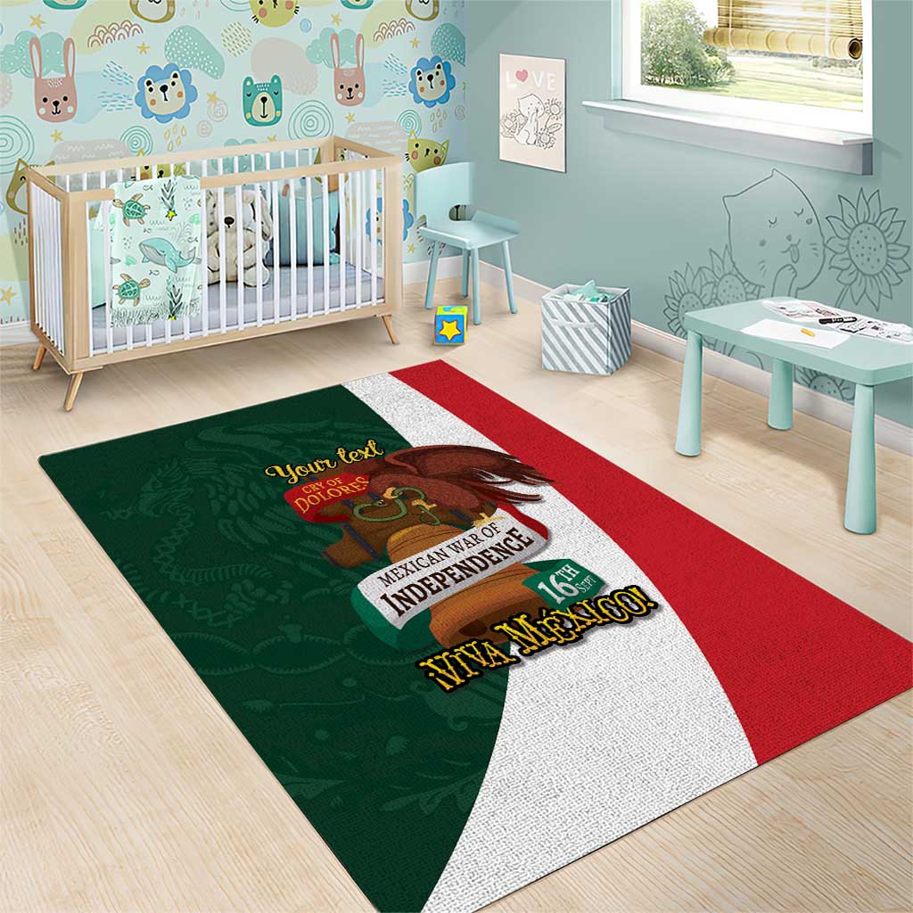 iViva Mexico Hidalgos Bell Personalized Area Rug Mexican Independence Day Fiesta - Wonder Print Shop