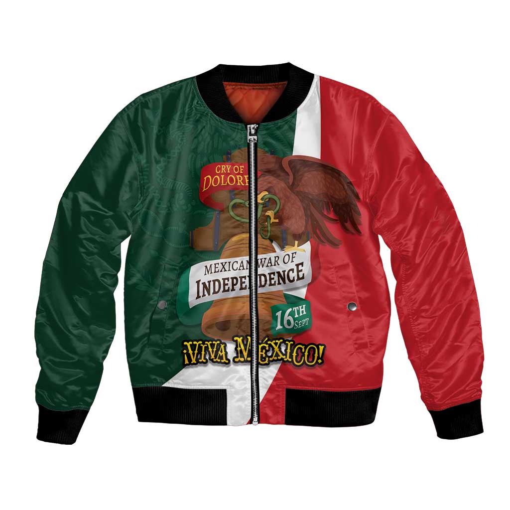iViva Mexico Hidalgos Bell Personalized Bomber Jacket Mexican Independence Day Fiesta - Wonder Print Shop