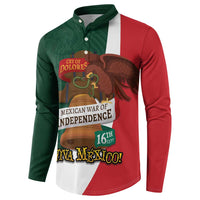 iViva Mexico Hidalgos Bell Personalized Button Sweatshirt Mexican Independence Day Fiesta - Wonder Print Shop