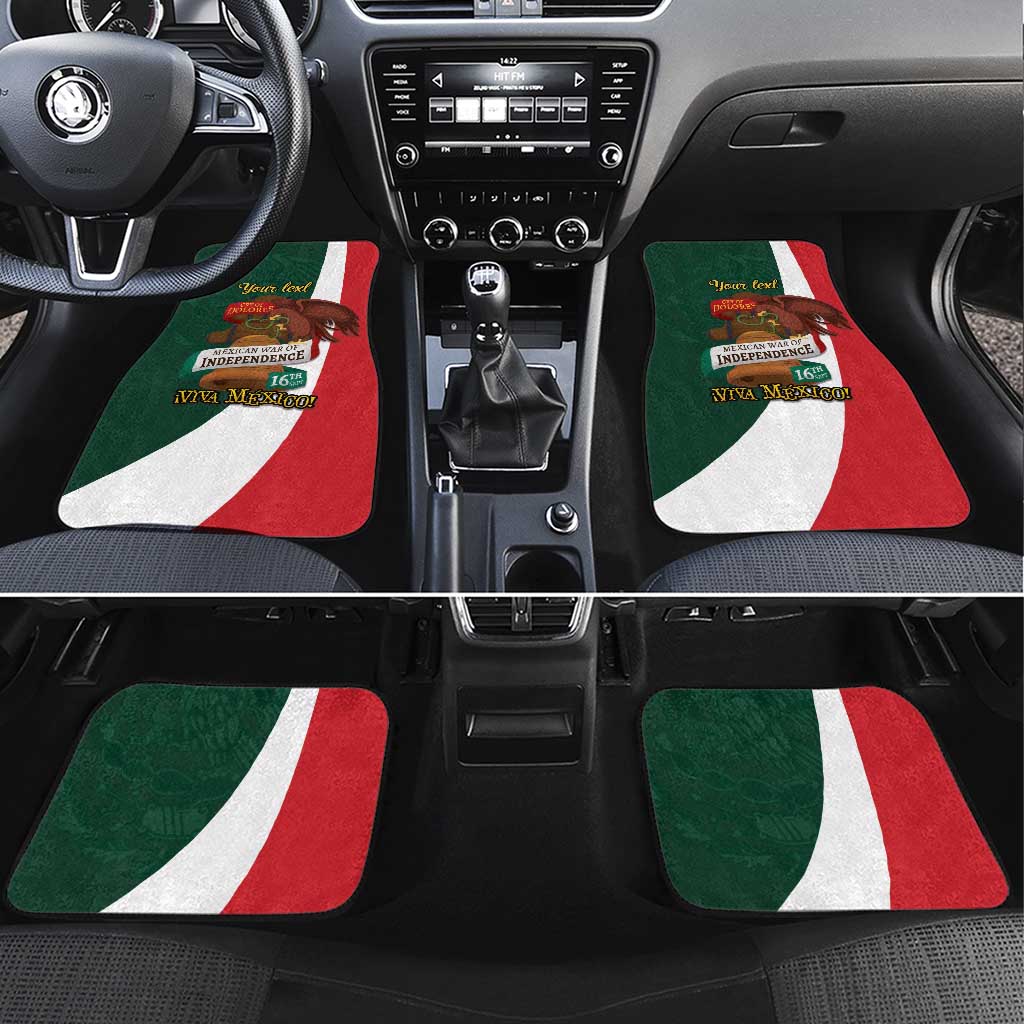 iViva Mexico Hidalgos Bell Personalized Car Mats Mexican Independence Day Fiesta - Wonder Print Shop