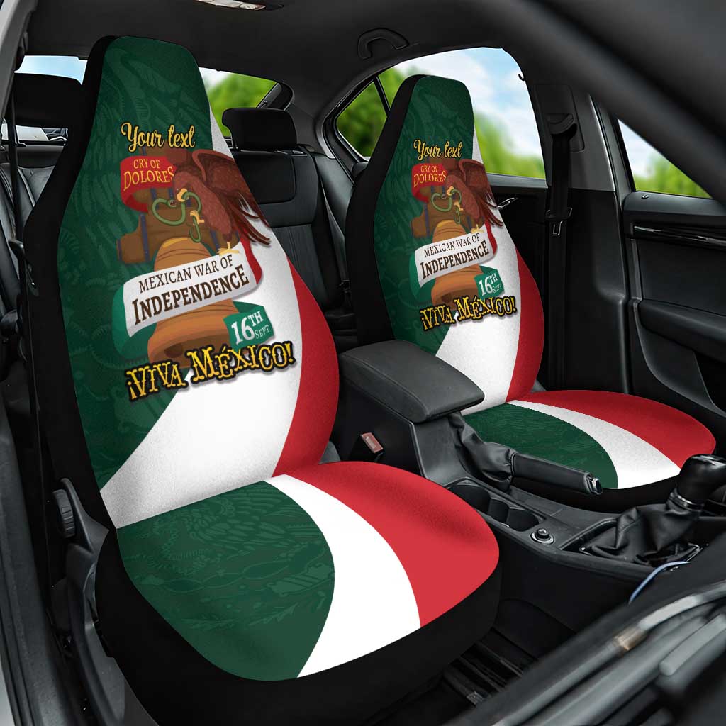 iViva Mexico Hidalgos Bell Personalized Car Seat Cover Mexican Independence Day Fiesta - Wonder Print Shop