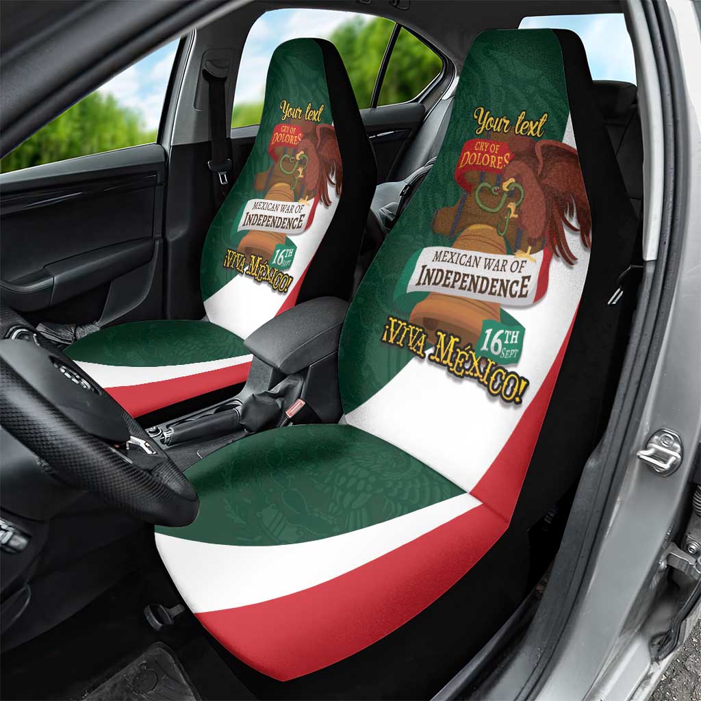 iViva Mexico Hidalgos Bell Personalized Car Seat Cover Mexican Independence Day Fiesta - Wonder Print Shop