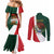 iViva Mexico Hidalgos Bell Personalized Couples Matching Mermaid Dress and Long Sleeve Button Shirt Mexican Independence Day Fiesta - Wonder Print Shop
