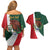 iViva Mexico Hidalgos Bell Personalized Couples Matching Off Shoulder Short Dress and Hawaiian Shirt Mexican Independence Day Fiesta - Wonder Print Shop