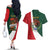 iViva Mexico Hidalgos Bell Personalized Couples Matching Off The Shoulder Long Sleeve Dress and Hawaiian Shirt Mexican Independence Day Fiesta - Wonder Print Shop