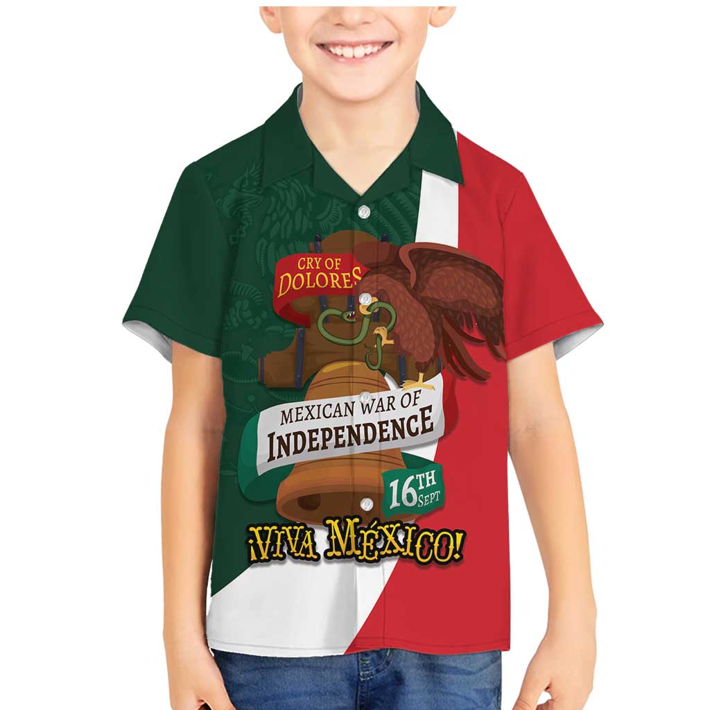 iViva Mexico Hidalgos Bell Personalized Family Matching Mermaid Dress and Hawaiian Shirt Mexican Independence Day Fiesta - Wonder Print Shop