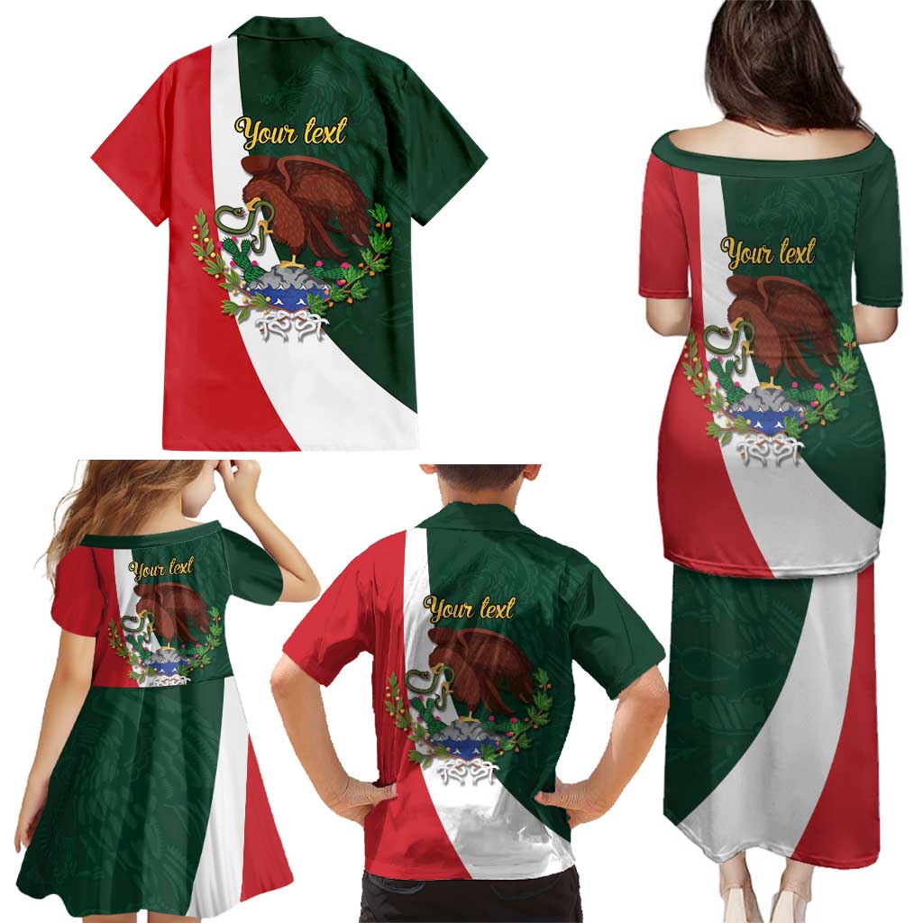 iViva Mexico Hidalgos Bell Personalized Family Matching Puletasi and Hawaiian Shirt Mexican Independence Day Fiesta - Wonder Print Shop