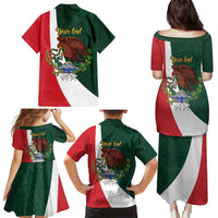 iViva Mexico Hidalgos Bell Personalized Family Matching Puletasi and Hawaiian Shirt Mexican Independence Day Fiesta - Wonder Print Shop