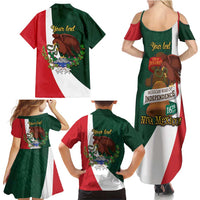 iViva Mexico Hidalgos Bell Personalized Family Matching Summer Maxi Dress and Hawaiian Shirt Mexican Independence Day Fiesta - Wonder Print Shop