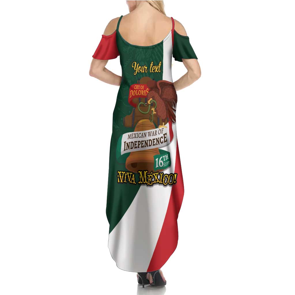 iViva Mexico Hidalgos Bell Personalized Family Matching Summer Maxi Dress and Hawaiian Shirt Mexican Independence Day Fiesta - Wonder Print Shop