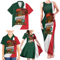 iViva Mexico Hidalgos Bell Personalized Family Matching Tank Maxi Dress and Hawaiian Shirt Mexican Independence Day Fiesta - Wonder Print Shop