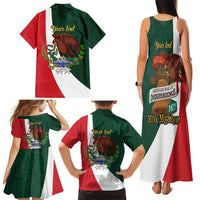 iViva Mexico Hidalgos Bell Personalized Family Matching Tank Maxi Dress and Hawaiian Shirt Mexican Independence Day Fiesta - Wonder Print Shop