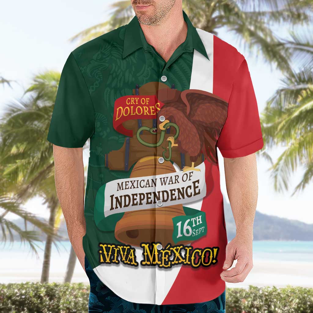 iViva Mexico Hidalgos Bell Personalized Hawaiian Shirt Mexican Independence Day Fiesta - Wonder Print Shop