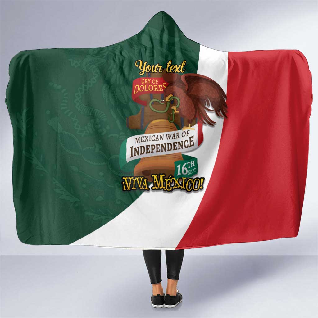 iViva Mexico Hidalgos Bell Personalized Hooded Blanket Mexican Independence Day Fiesta - Wonder Print Shop