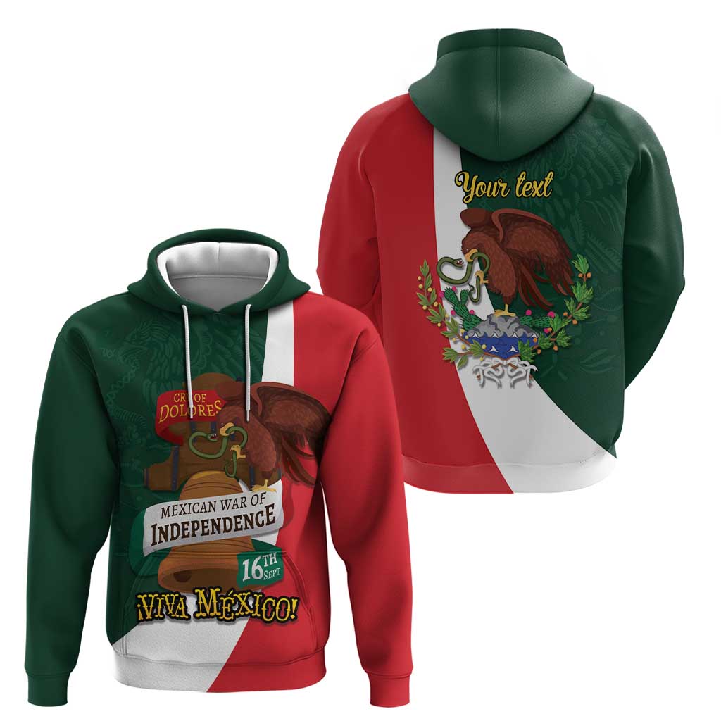 iViva Mexico Hidalgos Bell Personalized Hoodie Mexican Independence Day Fiesta - Wonder Print Shop