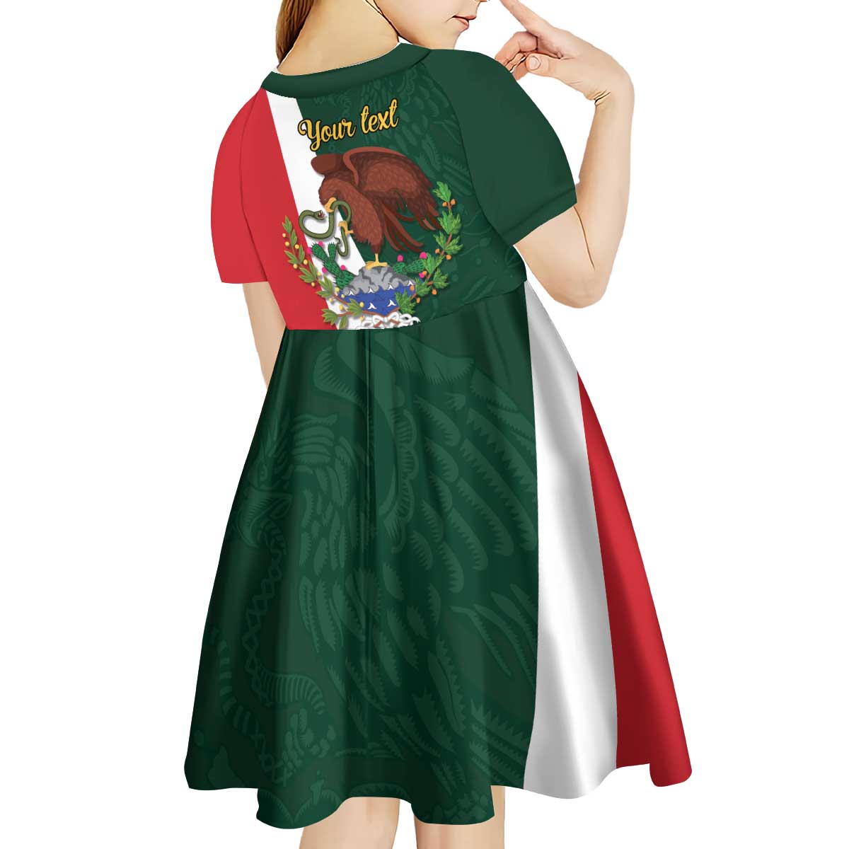 iViva Mexico Hidalgos Bell Personalized Kid Short Sleeve Dress Mexican Independence Day Fiesta - Wonder Print Shop