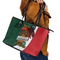 iViva Mexico Hidalgos Bell Personalized Leather Tote Bag Mexican Independence Day Fiesta - Wonder Print Shop
