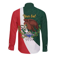 iViva Mexico Hidalgos Bell Personalized Long Sleeve Button Shirt Mexican Independence Day Fiesta - Wonder Print Shop