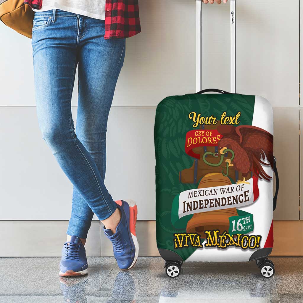 iViva Mexico Hidalgos Bell Personalized Luggage Cover Mexican Independence Day Fiesta - Wonder Print Shop