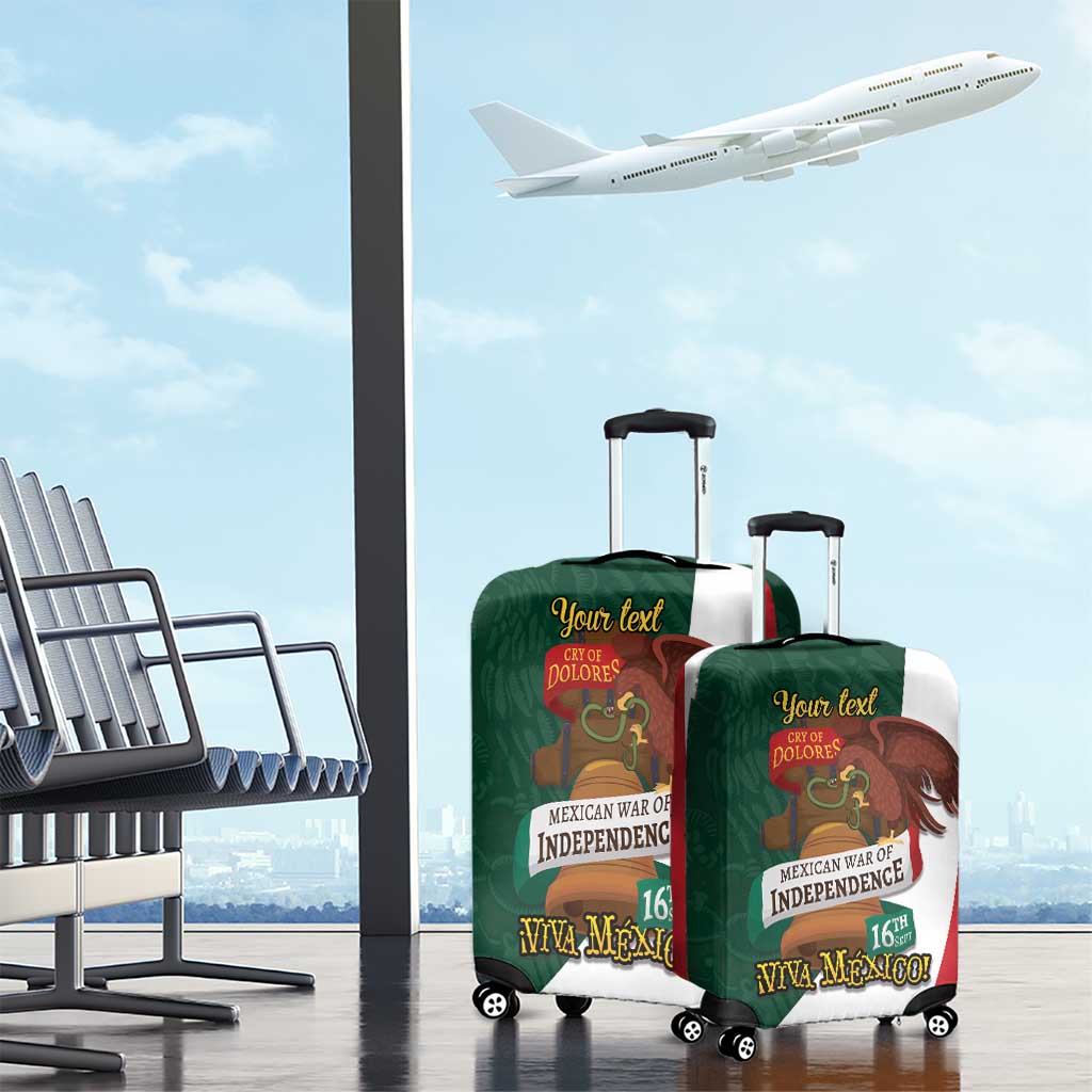 iViva Mexico Hidalgos Bell Personalized Luggage Cover Mexican Independence Day Fiesta - Wonder Print Shop