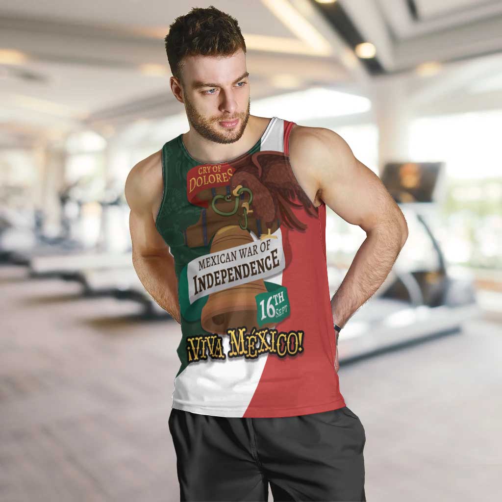 iViva Mexico Hidalgos Bell Personalized Men Tank Top Mexican Independence Day Fiesta - Wonder Print Shop