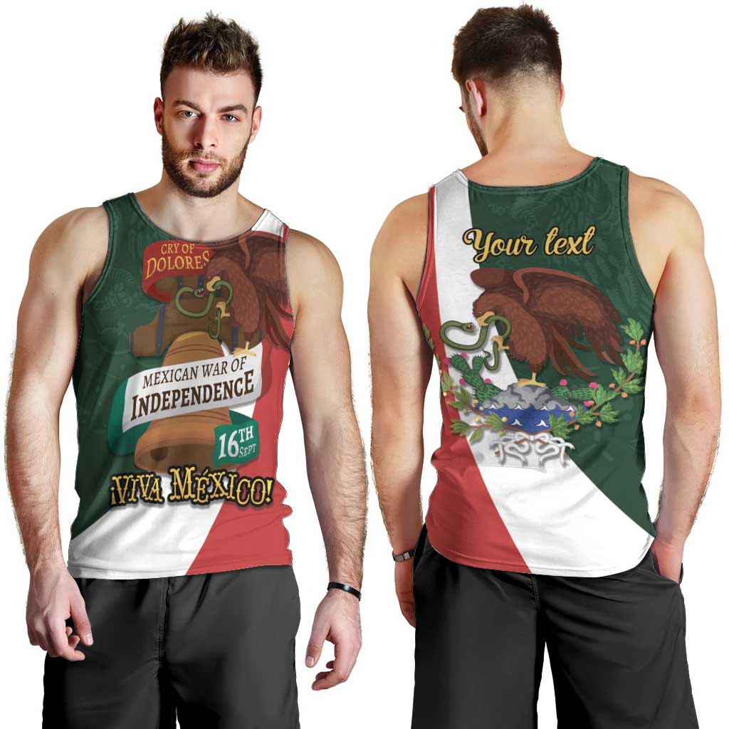 iViva Mexico Hidalgos Bell Personalized Men Tank Top Mexican Independence Day Fiesta - Wonder Print Shop