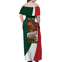 iViva Mexico Hidalgos Bell Personalized Off Shoulder Maxi Dress Mexican Independence Day Fiesta - Wonder Print Shop