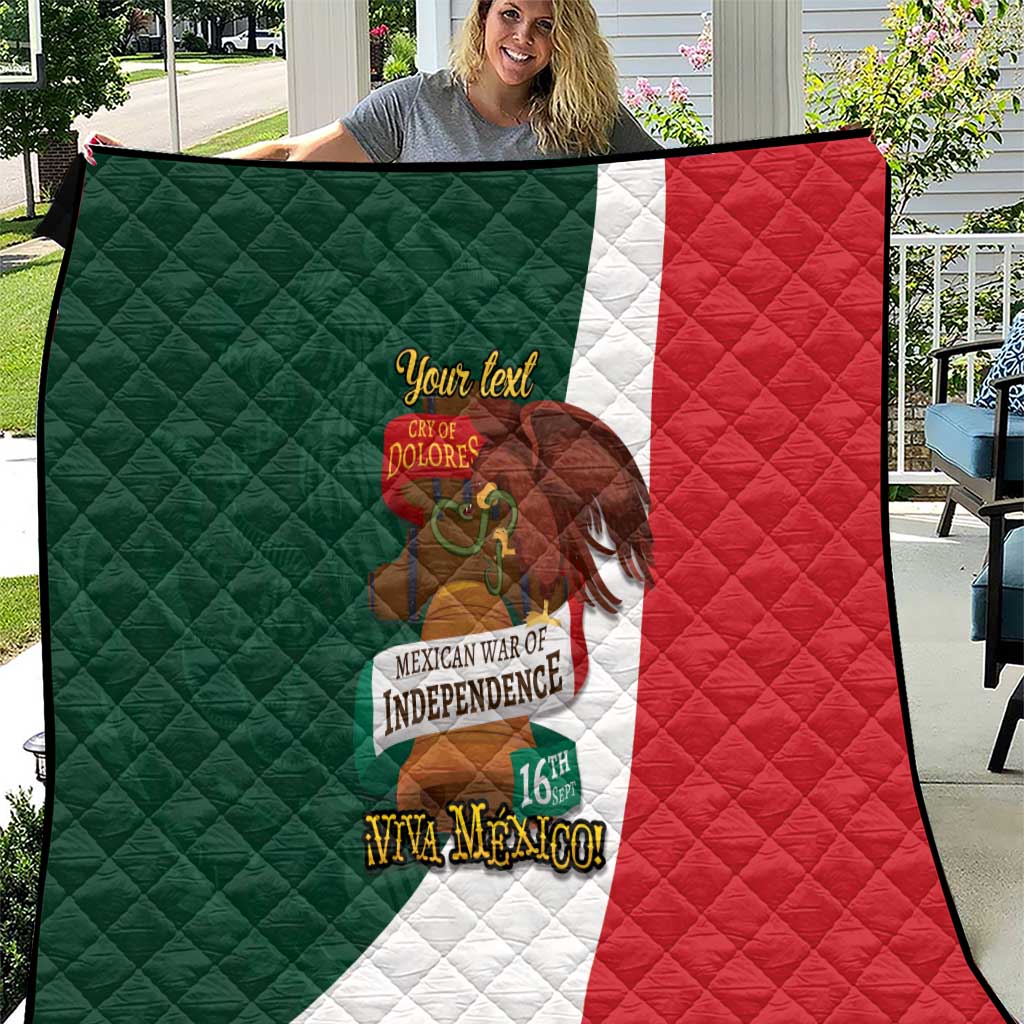 iViva Mexico Hidalgos Bell Personalized Quilt Mexican Independence Day Fiesta - Wonder Print Shop