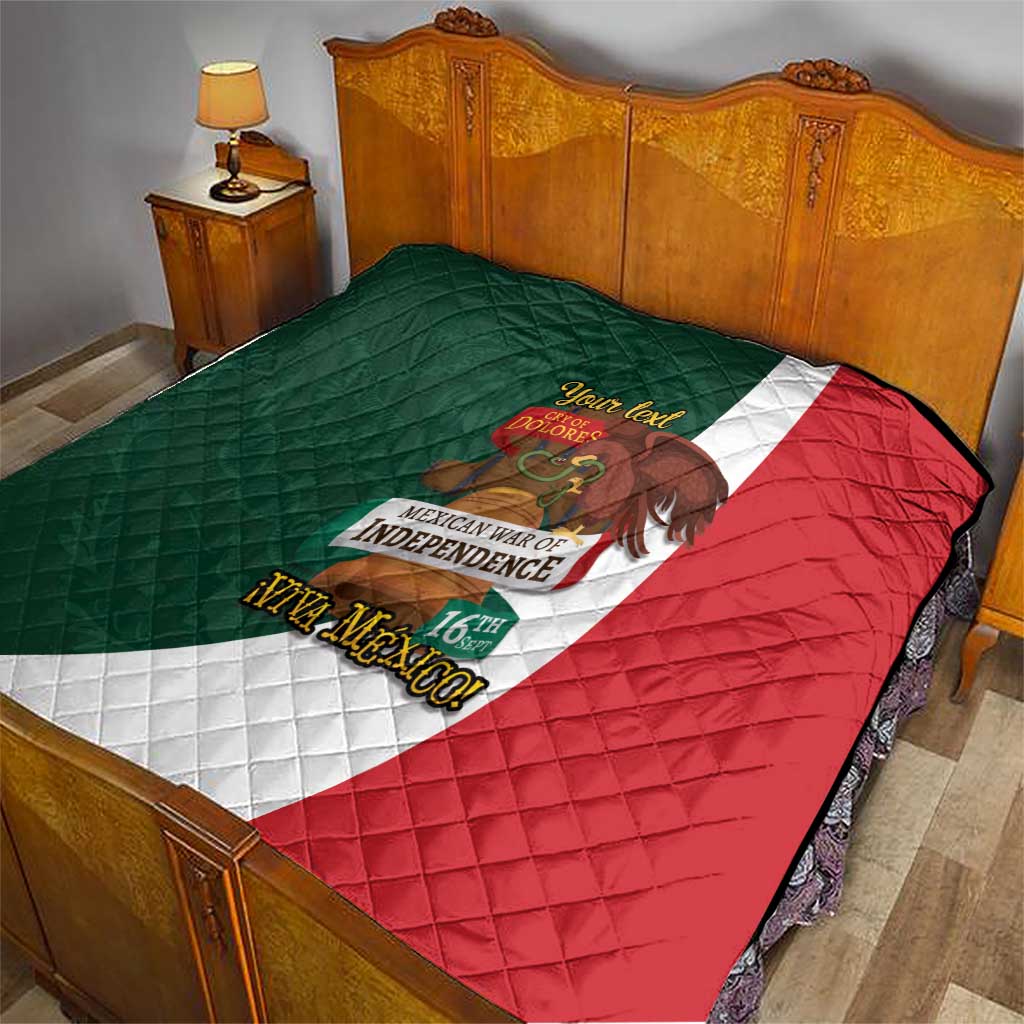 iViva Mexico Hidalgos Bell Personalized Quilt Mexican Independence Day Fiesta - Wonder Print Shop