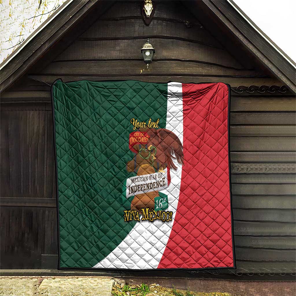 iViva Mexico Hidalgos Bell Personalized Quilt Mexican Independence Day Fiesta - Wonder Print Shop