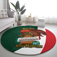 iViva Mexico Hidalgos Bell Personalized Round Carpet Mexican Independence Day Fiesta - Wonder Print Shop