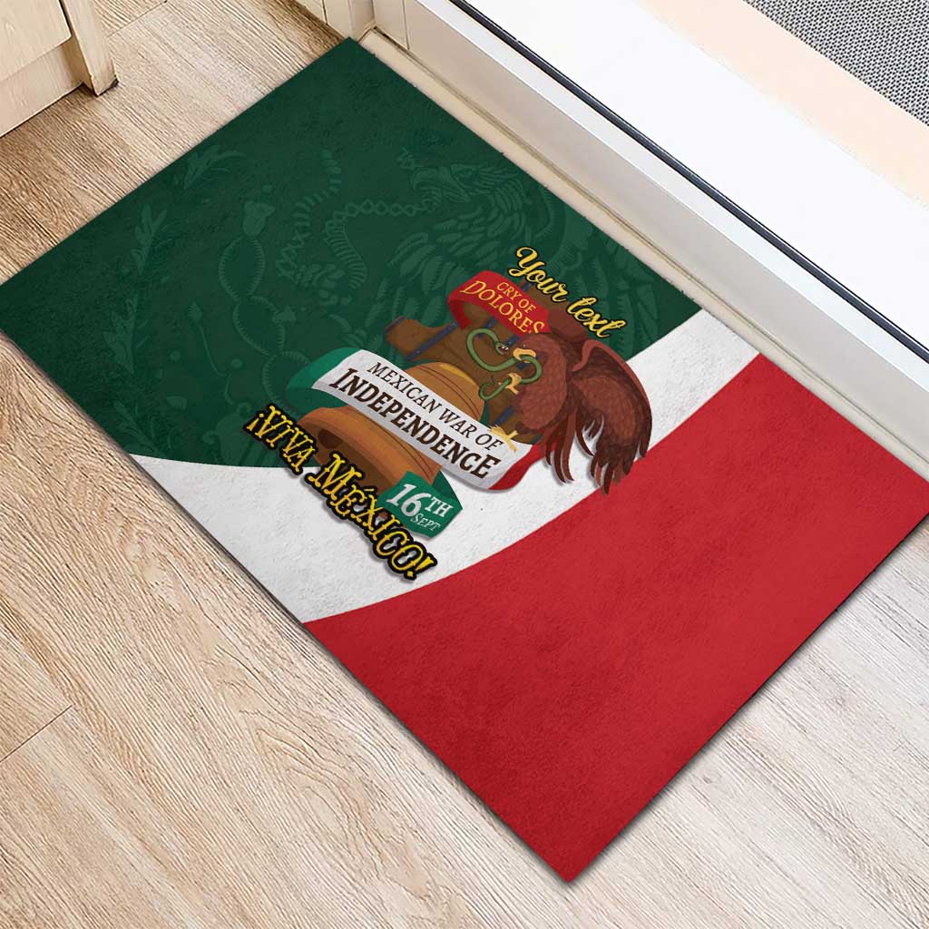 iViva Mexico Hidalgos Bell Personalized Rubber Doormat Mexican Independence Day Fiesta - Wonder Print Shop