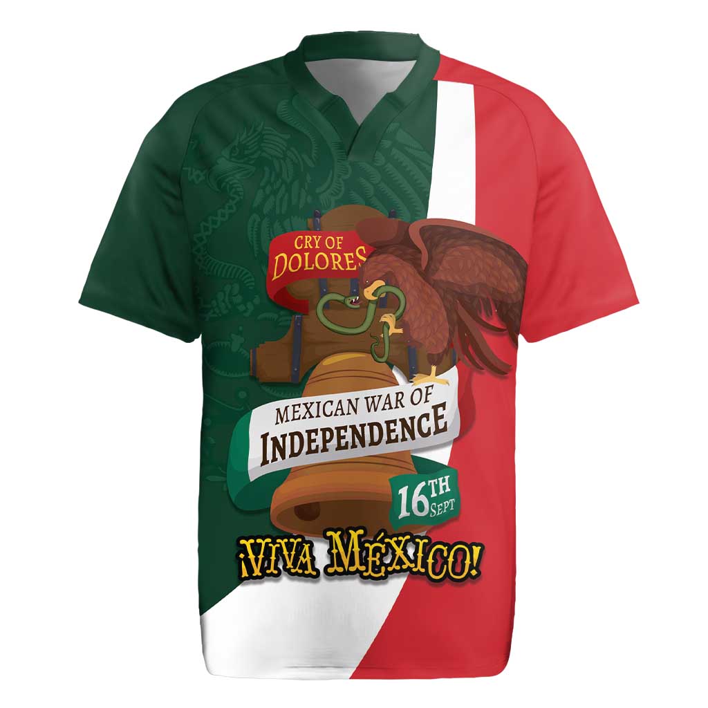 iViva Mexico Hidalgos Bell Personalized Rugby Jersey Mexican Independence Day Fiesta - Wonder Print Shop