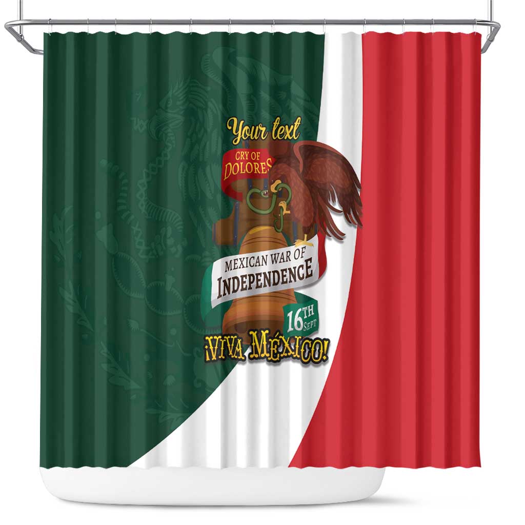 iViva Mexico Hidalgos Bell Personalized Shower Curtain Mexican Independence Day Fiesta - Wonder Print Shop