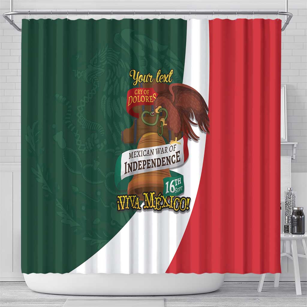iViva Mexico Hidalgos Bell Personalized Shower Curtain Mexican Independence Day Fiesta - Wonder Print Shop