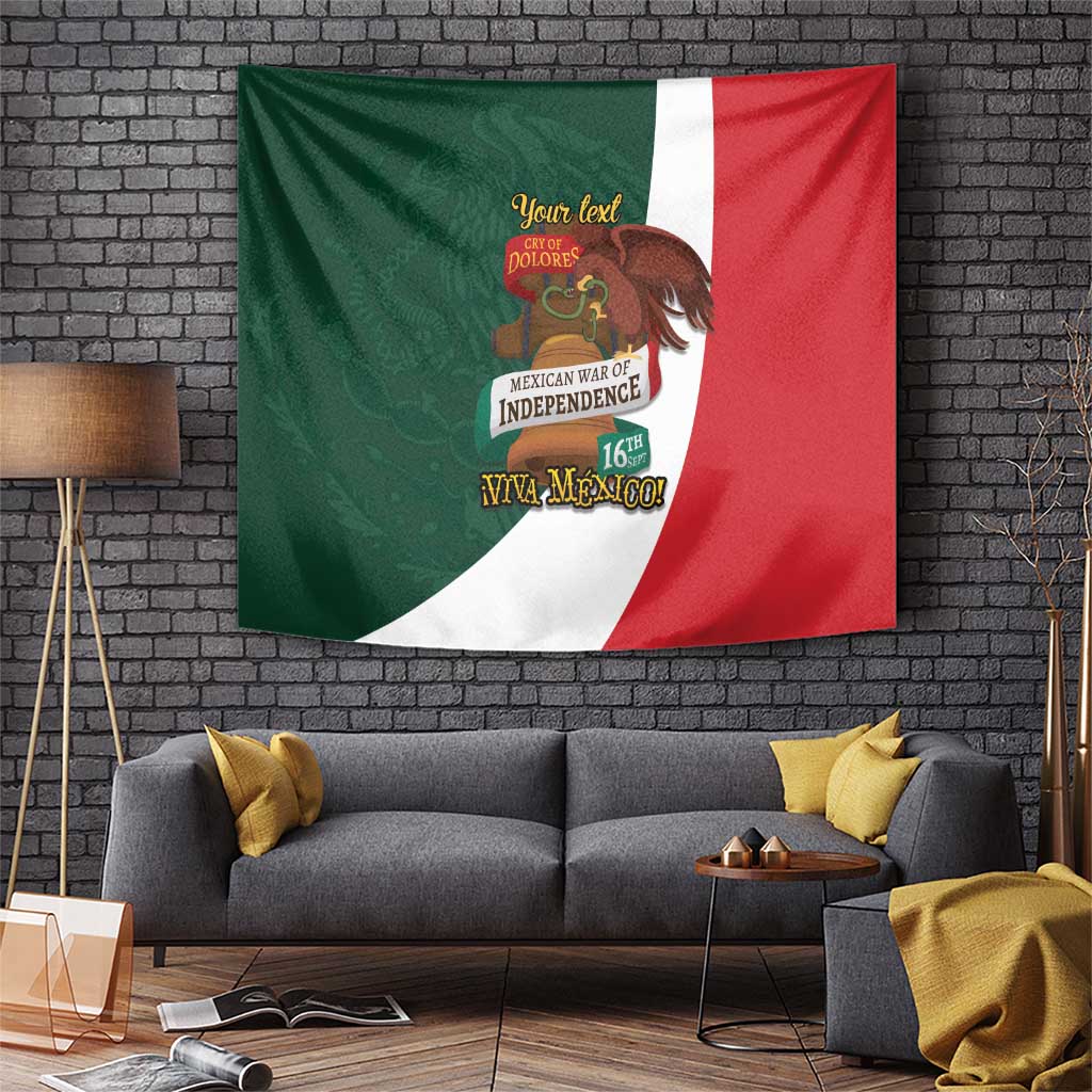 iViva Mexico Hidalgos Bell Personalized Tapestry Mexican Independence Day Fiesta - Wonder Print Shop