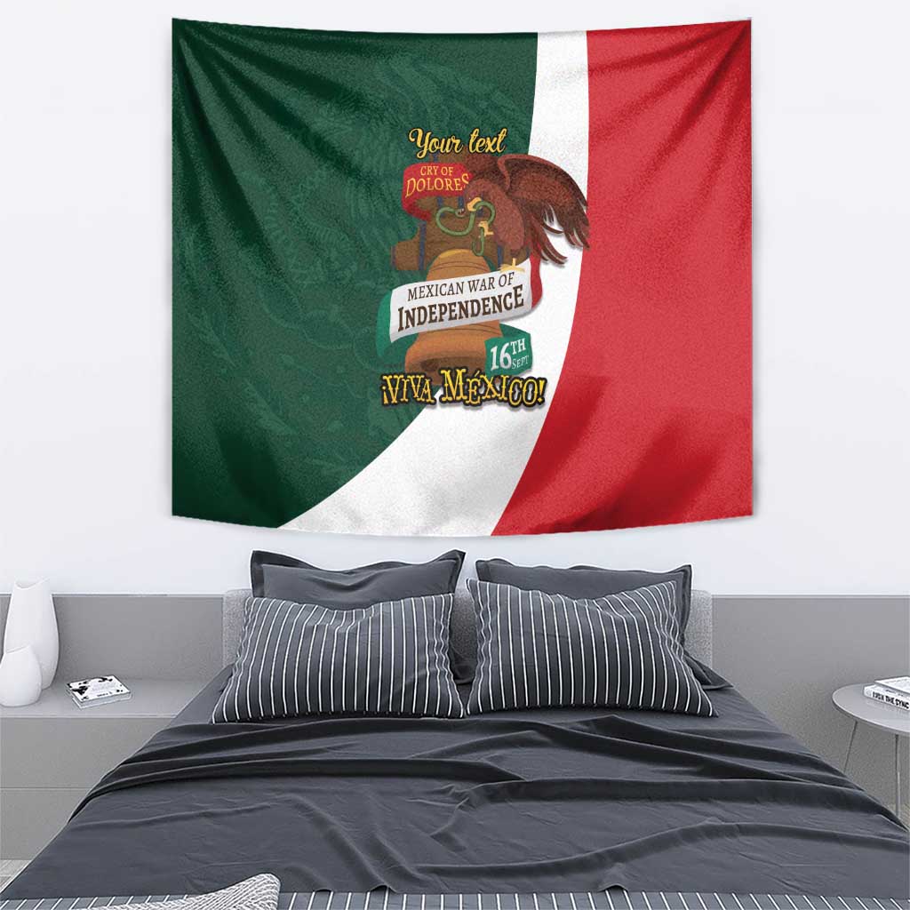 iViva Mexico Hidalgos Bell Personalized Tapestry Mexican Independence Day Fiesta - Wonder Print Shop