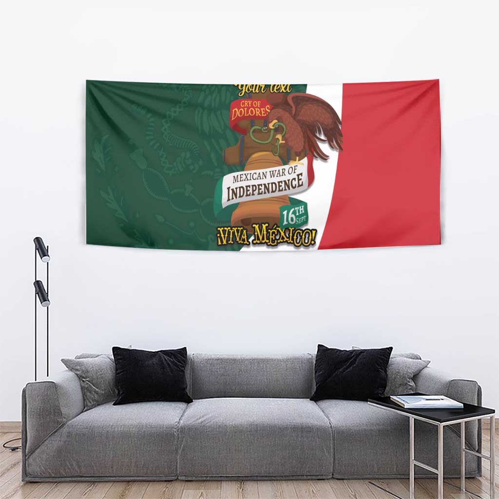iViva Mexico Hidalgos Bell Personalized Tapestry Mexican Independence Day Fiesta - Wonder Print Shop