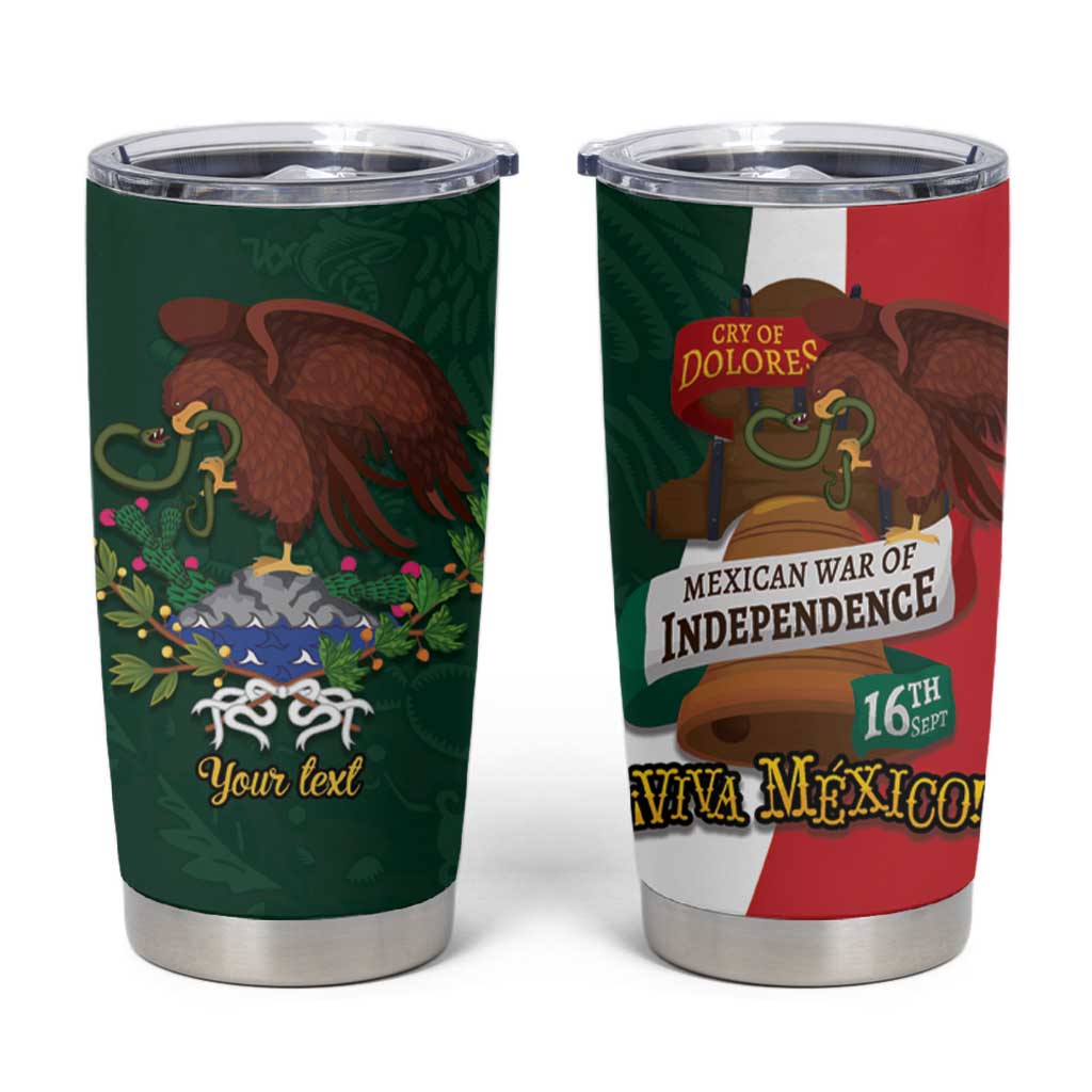 iViva Mexico Hidalgos Bell Personalized Tumbler Cup Mexican Independence Day Fiesta - Wonder Print Shop