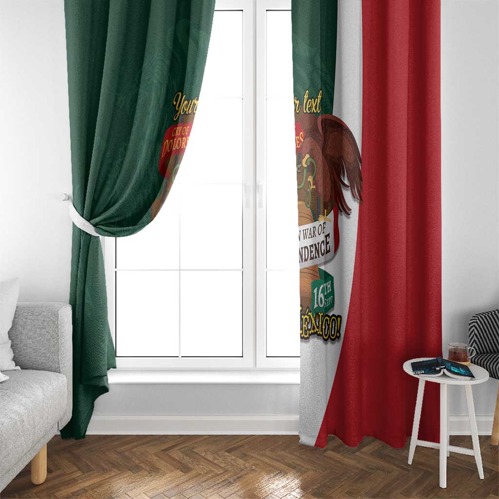 iViva Mexico Hidalgos Bell Personalized Window Curtain Mexican Independence Day Fiesta - Wonder Print Shop