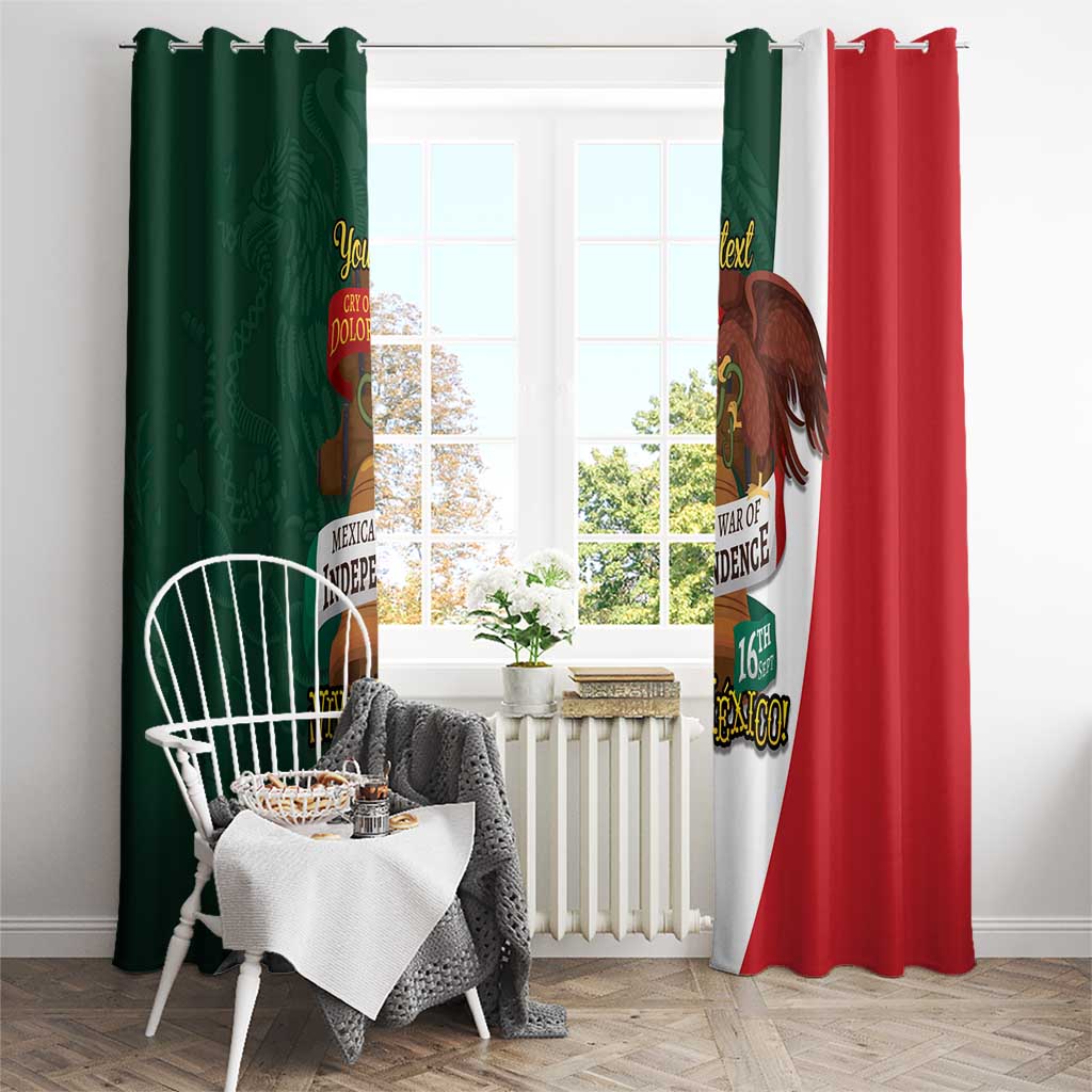 iViva Mexico Hidalgos Bell Personalized Window Curtain Mexican Independence Day Fiesta - Wonder Print Shop