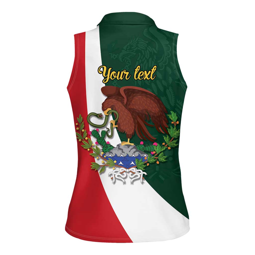 iViva Mexico Hidalgos Bell Personalized Women Sleeveless Polo Shirt Mexican Independence Day Fiesta - Wonder Print Shop