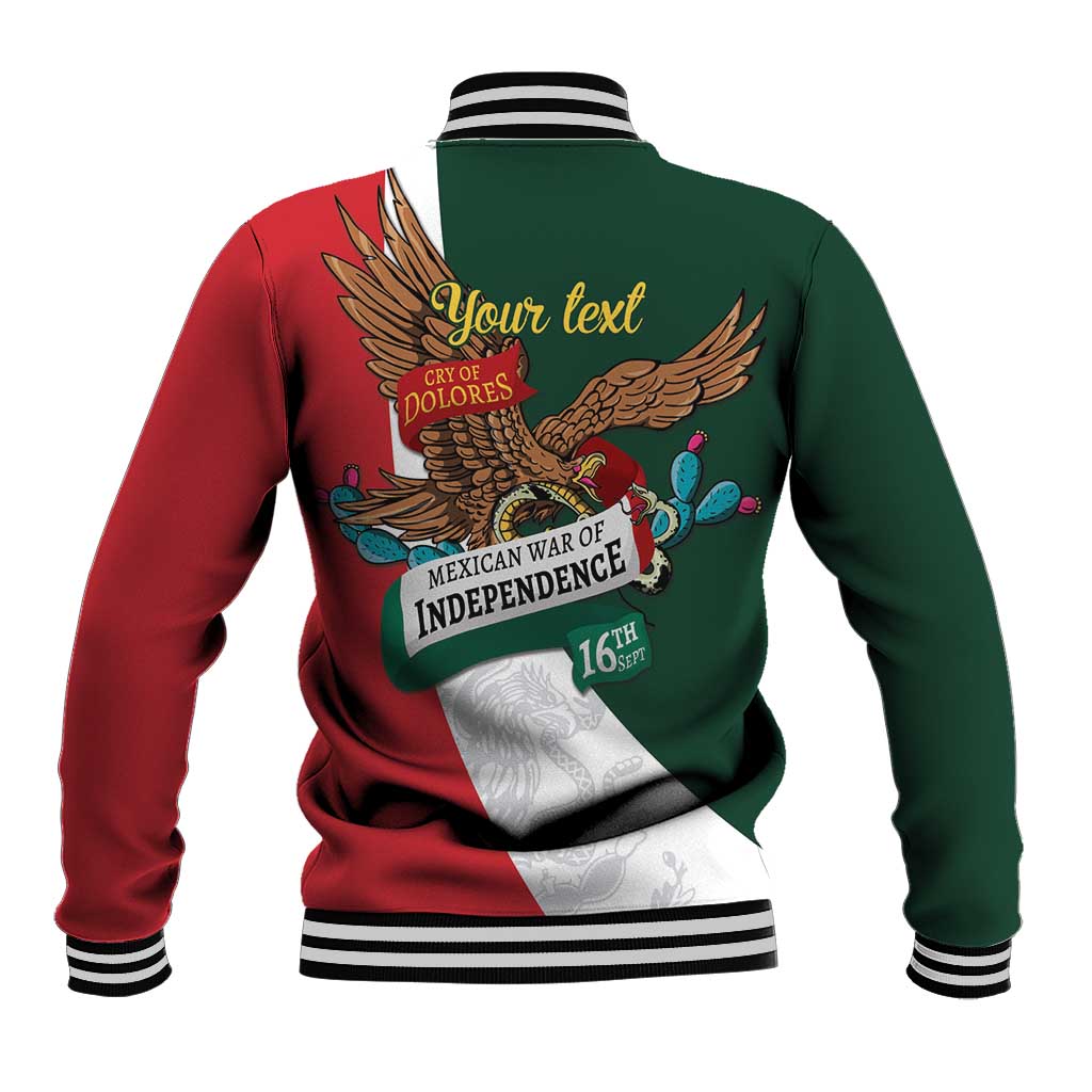 iViva Mexico Eagle Personalized Baseball Jacket Mexican Independence Day Fiesta - Wonder Print Shop