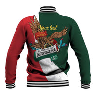 iViva Mexico Eagle Personalized Baseball Jacket Mexican Independence Day Fiesta - Wonder Print Shop