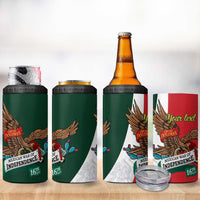 iViva Mexico Eagle Personalized 4 in 1 Can Cooler Tumbler Mexican Independence Day Fiesta - Wonder Print Shop
