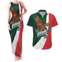 iViva Mexico Eagle Personalized Couples Matching Tank Maxi Dress and Hawaiian Shirt Mexican Independence Day Fiesta - Wonder Print Shop